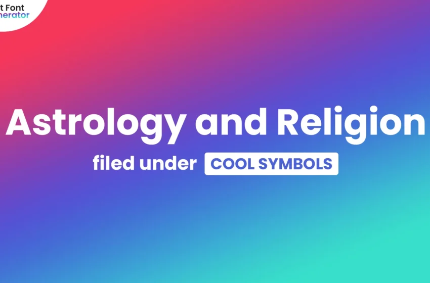 Astrology and Religion Symbols
