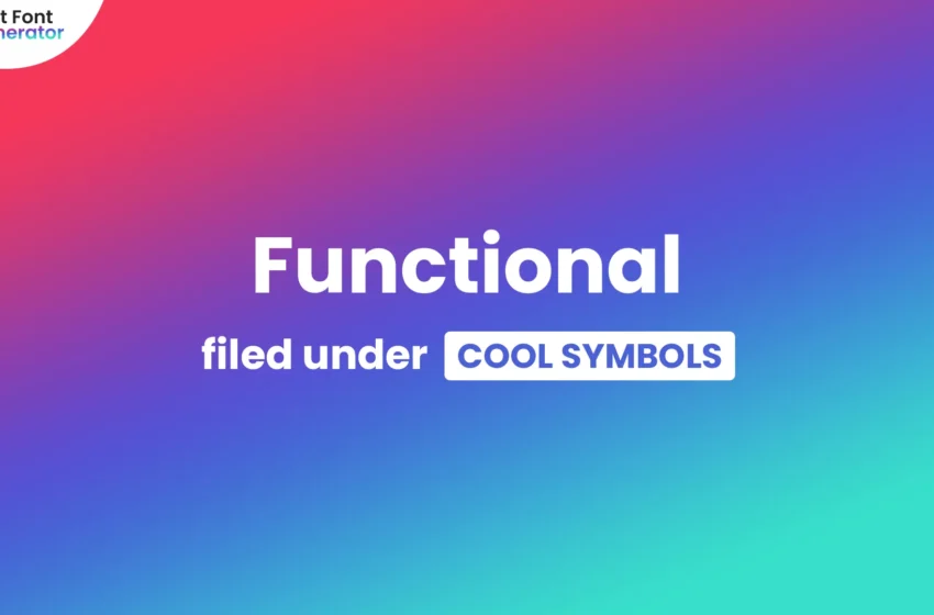 Functional Symbols