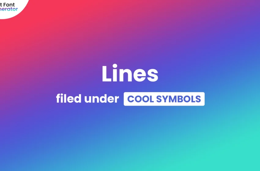 Lines Symbols