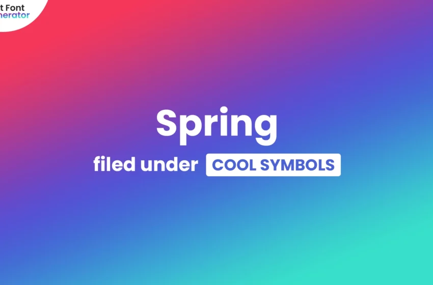 Spring Symbols