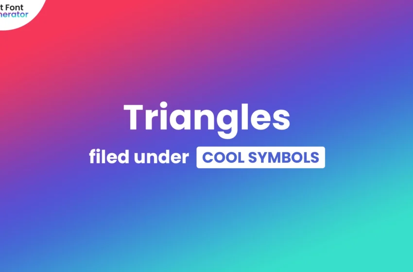 Triangle Symbols