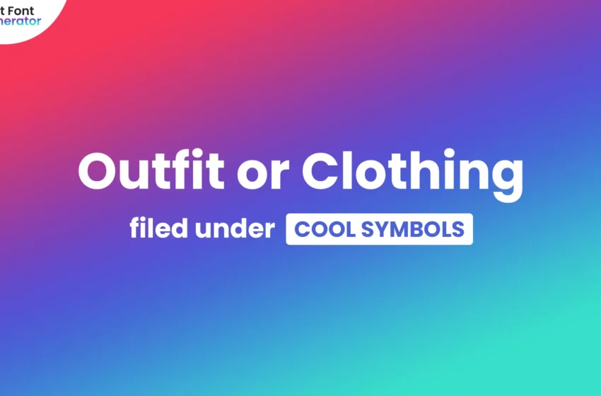 Clothing Symbols