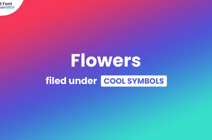 Flowers Symbols