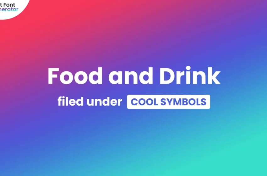 Food and Drink Symbols